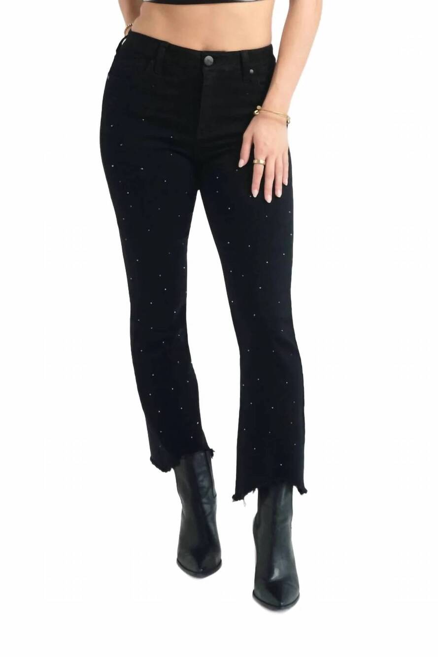NEW 1822 DENIM sparkle bootcut jean in black